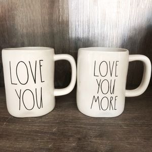 Rae Dunn Love You More Mug Set